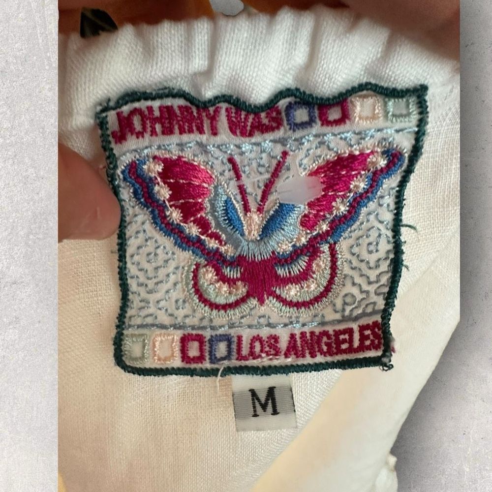 Women’s Johnny Was Linen Top Size Medium - Picture 11 of 11